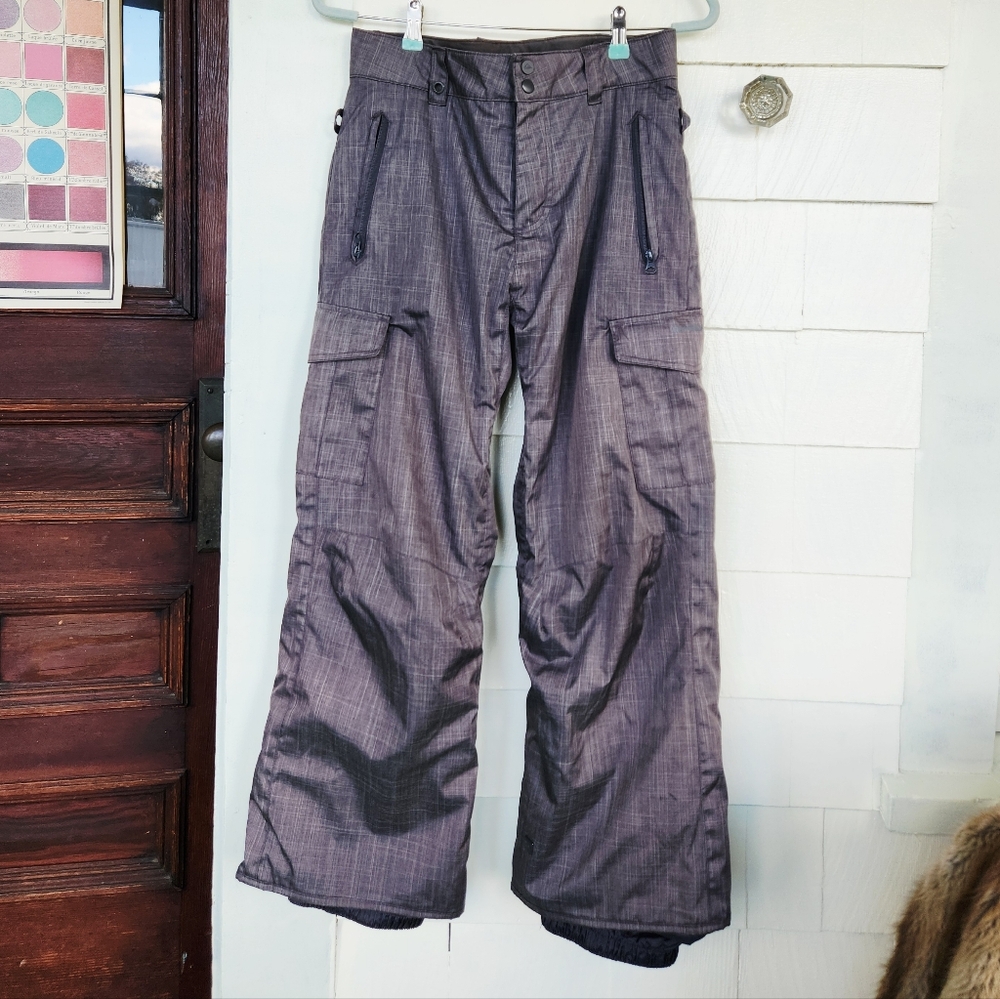 Quicksilver Ski Board Pants with Zip Pockets Grey Size Small